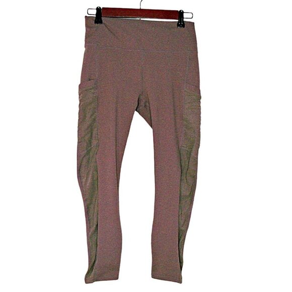 Fabletics Mauve Mila Pocket High Waisted Capri Mesh Side Leggings Size Small - Picture 1 of 9